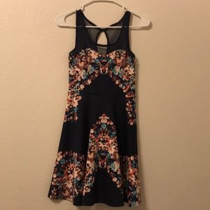 Navy Floral Dress